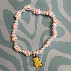Peanuts beads Bracelet with Teddy Bear Charm